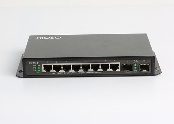 8 10/100 / 1000M RJ45 2 1000M cổng SFP Bộ chuyển mạch Gigabit Ethernet 10 cổng