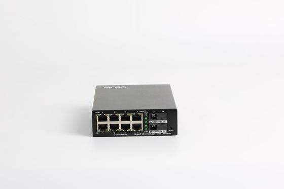 Bộ chuyển đổi cáp quang sang Ethernet 1310nm HiOSO 10/100 / 1000Mbps 8 cổng