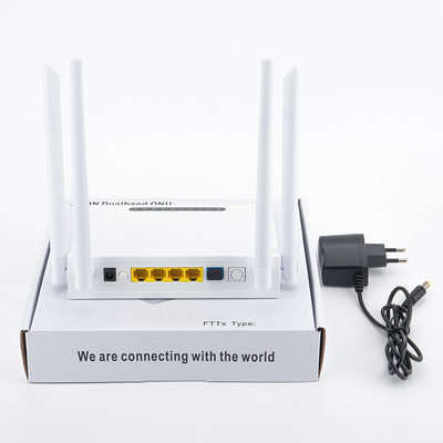 HiOSO Băng tần kép ONU 4GE Vỏ nhựa WIFI XPON ONU cho giải pháp FTTH FTTO